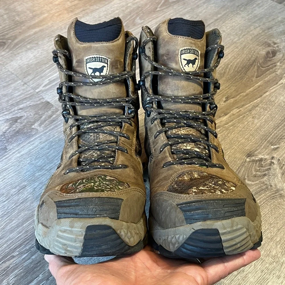 Irish Setter Vaprtrek 2831 Mens Hunting Boots Camo Waterproof 10.5 Realtree Edge